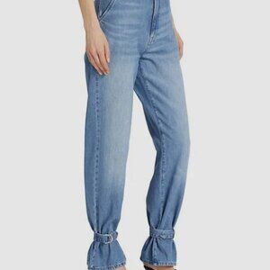 NEW TRIARCHY JEANS COSTA HIGH RISE ANKLE BUCKLE BAGGY BOYFRIEND ORGANIC DENIM 28